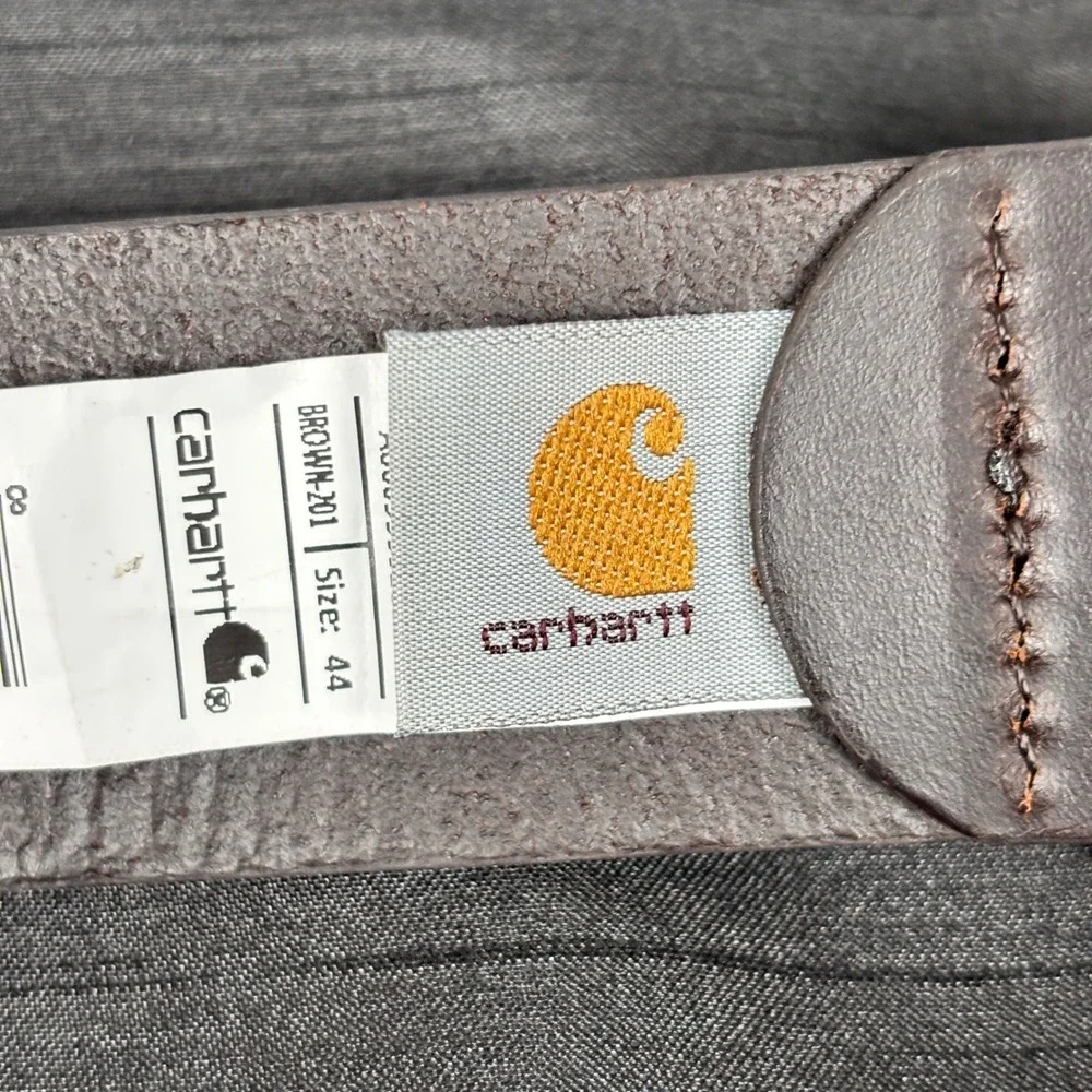 Carhartt Mens 44 Bridle Leather Classic Buckle Belt Brown NWT